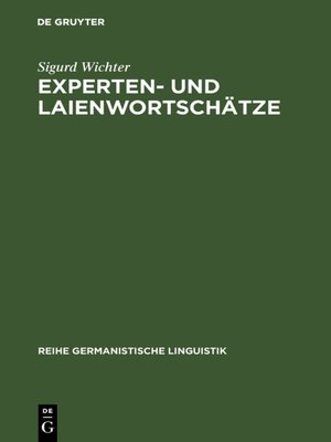 cover image of Experten- und Laienwortschätze